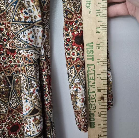 Womens Dress Large Fairy Floral Midi Boho Coquette Feminine Faux Wrap Dress Cato - Picture 10 of 11